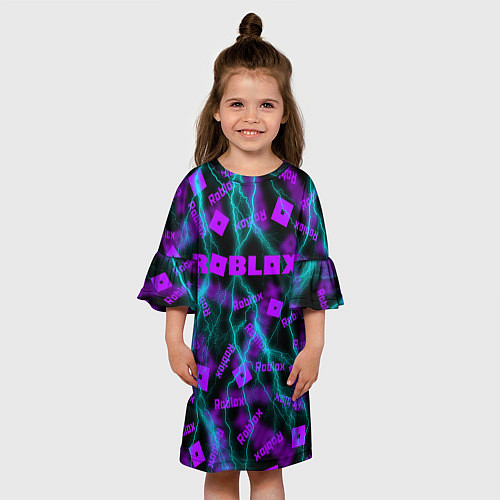 Детское платье Роблокс паттерн / 3D-принт – фото 3