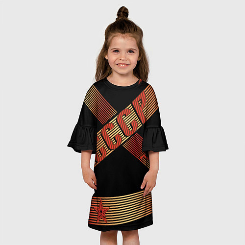Детское платье СССР полосы градиент / 3D-принт – фото 3