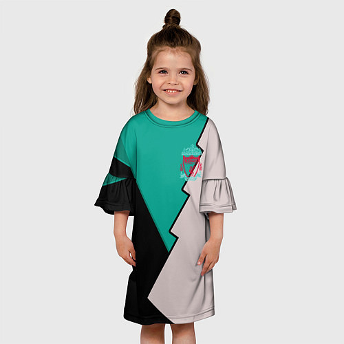 Детское платье Выездная форма Ливерпуль / 3D-принт – фото 3