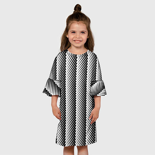 Детское платье Геометрический узор в елочку / 3D-принт – фото 3