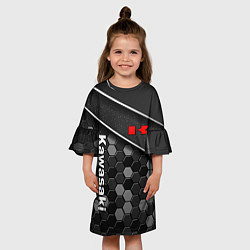 Платье клеш для девочки Kawasaki - технологическая, цвет: 3D-принт — фото 2
