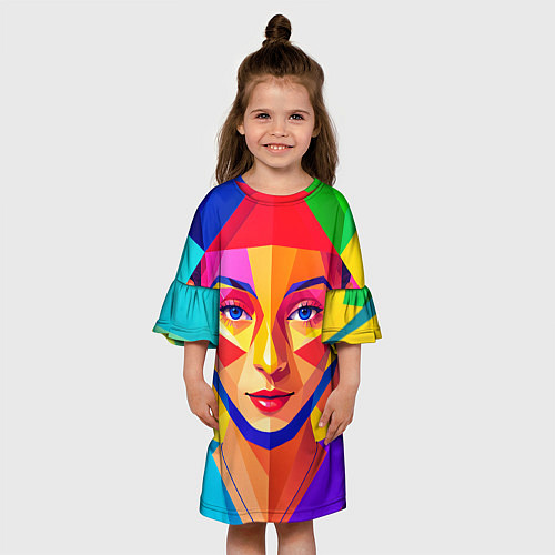 Детское платье Девушка с голубыми глазами в мантии / 3D-принт – фото 3