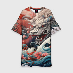 Платье клеш для девочки Морской дракон Irezumi, цвет: 3D-принт