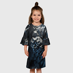 Платье клеш для девочки Каменная текстура, цвет: 3D-принт — фото 2