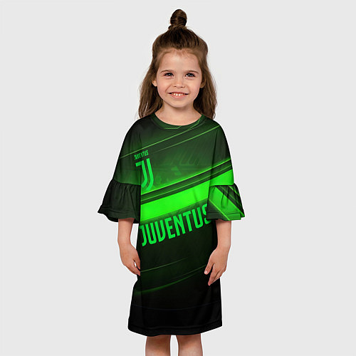Детское платье Juventus green line / 3D-принт – фото 3