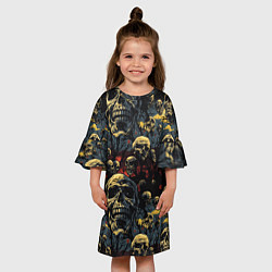 Платье клеш для девочки Крик ужаса, цвет: 3D-принт — фото 2