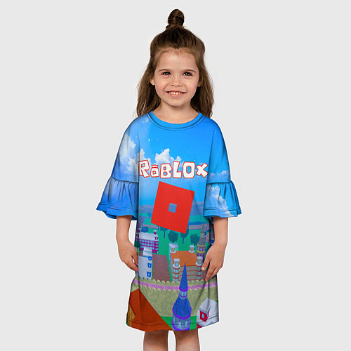 Детское платье Роблокс город / 3D-принт – фото 3