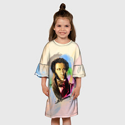 Платье клеш для девочки А Пушкин, цвет: 3D-принт — фото 2