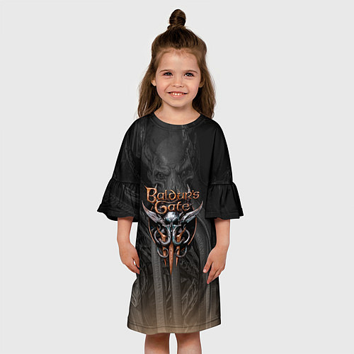 Детское платье Baldurs Gate 3 logo / 3D-принт – фото 3