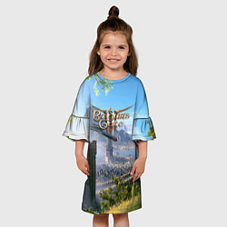 Платье клеш для девочки Врата Балдура - Baldurs Gate 3, цвет: 3D-принт — фото 2