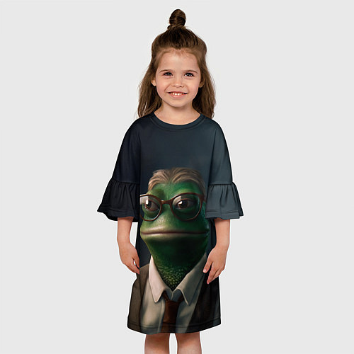 Детское платье Пепе деловой офисный планктон / 3D-принт – фото 3
