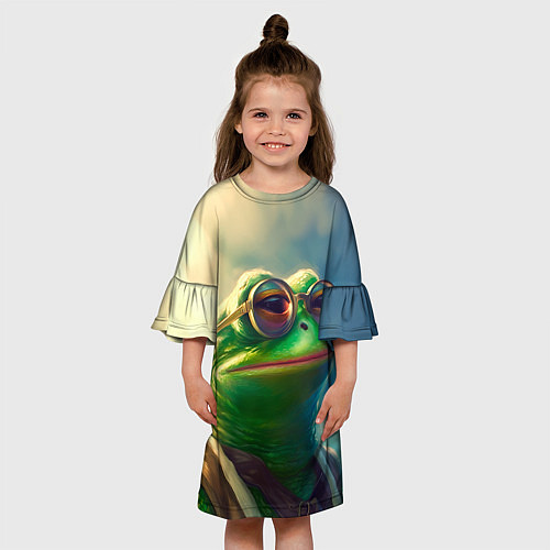 Детское платье Лягушка Пепе / 3D-принт – фото 3