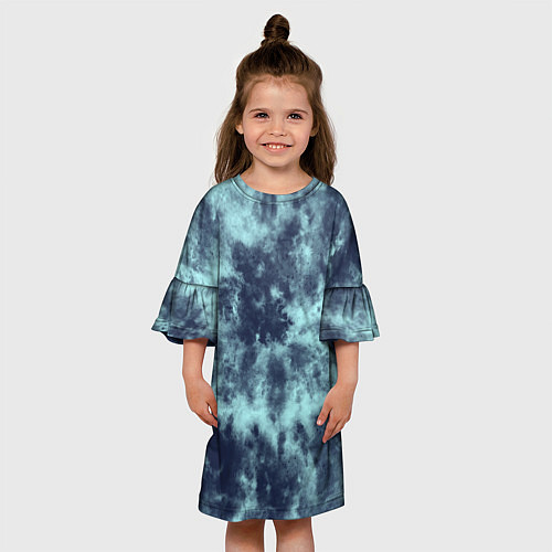 Детское платье Tie-Dye дизайн / 3D-принт – фото 3
