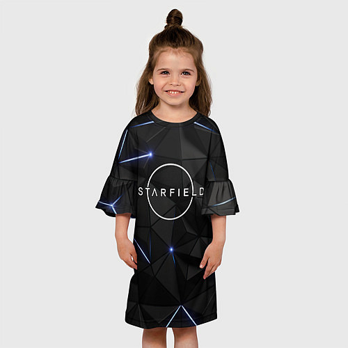 Детское платье Stafield logo black / 3D-принт – фото 3