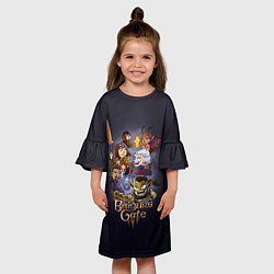 Платье клеш для девочки Спутники Baldurs Gate 3, цвет: 3D-принт — фото 2