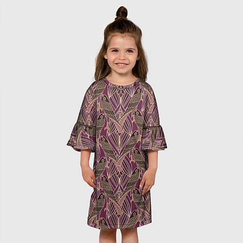 Детское платье Сокол в стиле модерн - паттерн / 3D-принт – фото 3