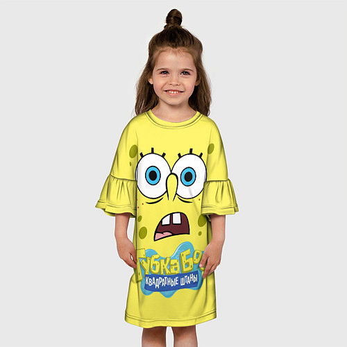 Детское платье Спанч Боб квадратные штаны / 3D-принт – фото 3