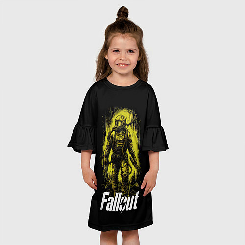 Детское платье Fallout green style / 3D-принт – фото 3