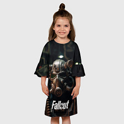 Платье клеш для девочки Fallout man, цвет: 3D-принт — фото 2
