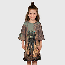Платье клеш для девочки Fallout пустоши, цвет: 3D-принт — фото 2