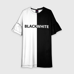 Платье клеш для девочки Black white, цвет: 3D-принт