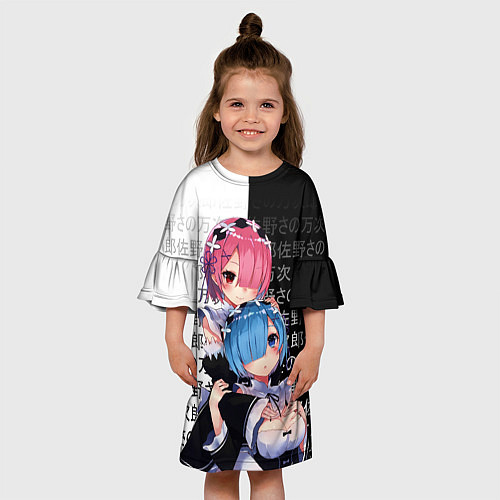 Детское платье Рем и Рам - иероглифы / 3D-принт – фото 3