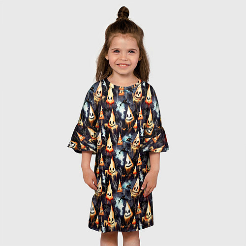 Детское платье Акварельные приведения / 3D-принт – фото 3