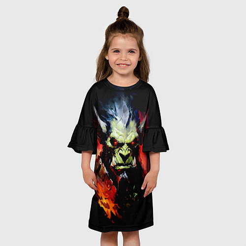 Детское платье Орк в огне / 3D-принт – фото 3