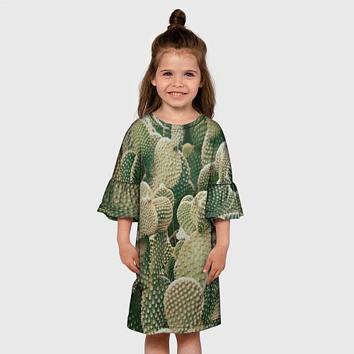 Детское платье Поле кактусов / 3D-принт – фото 3