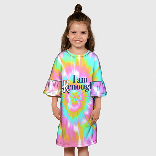 Детское платье I am Kenough - retro tie-dye / 3D-принт – фото 3