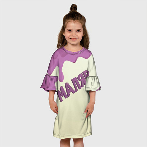 Детское платье Маляр подтеки краски / 3D-принт – фото 3