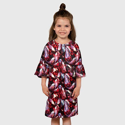 Детское платье Рубиновый паттерн / 3D-принт – фото 3