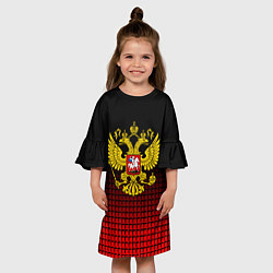 Платье клеш для девочки Русский мир, цвет: 3D-принт — фото 2