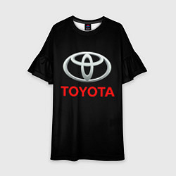 Платье клеш для девочки Toyota sport car, цвет: 3D-принт