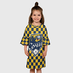 Платье клеш для девочки FC Sochi - ФК Сочи, цвет: 3D-принт — фото 2