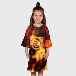 Платье клеш для девочки Half life game, цвет: 3D-принт — фото 2