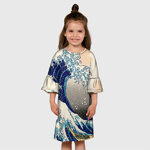 Детское платье Великая волна от Канагава / 3D-принт – фото 3