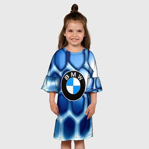 Детское платье Bmw carbon sport auto brend / 3D-принт – фото 3