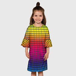 Платье клеш для девочки Палитра rgb, цвет: 3D-принт — фото 2
