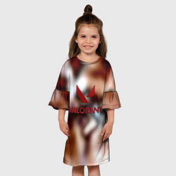 Платье клеш для девочки Valorant riot games, цвет: 3D-принт — фото 2