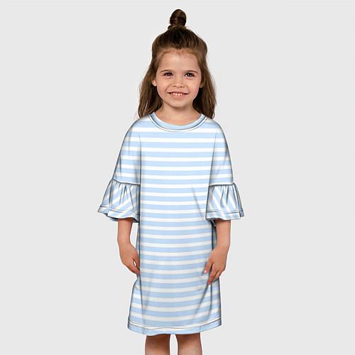 Детское платье Полосатый морской стиль / 3D-принт – фото 3