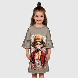 Платье клеш для девочки Монки Ди Руфи - One Piece, цвет: 3D-принт — фото 2
