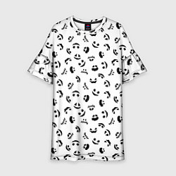 Платье клеш для девочки Призрачный узор, цвет: 3D-принт