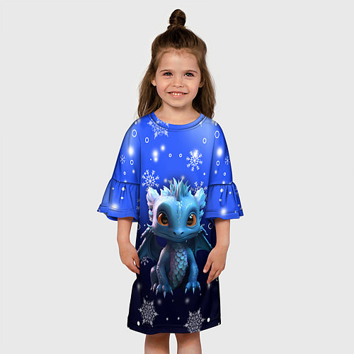 Детское платье Малыш дракон / 3D-принт – фото 3