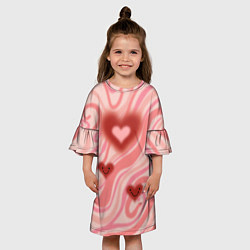 Платье клеш для девочки Моя странная любовь, цвет: 3D-принт — фото 2