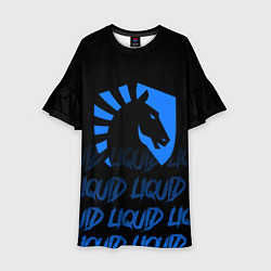 Платье клеш для девочки Team Liquid style, цвет: 3D-принт