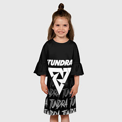 Платье клеш для девочки Tundra style, цвет: 3D-принт — фото 2