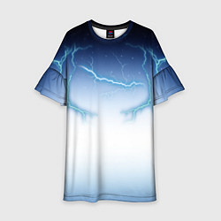 Платье клеш для девочки Молниеносный разряд, цвет: 3D-принт