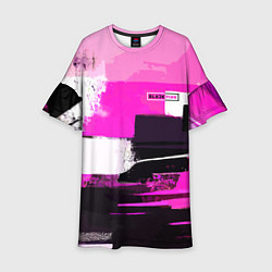 Платье клеш для девочки Black pink - girl-group - South Korea, цвет: 3D-принт