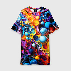 Платье клеш для девочки Космическая фантазия, цвет: 3D-принт